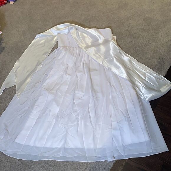 Women’s Elegant White Strapless Full Length Chiffon Prom Party Formal Dress XXXL - Picture 2 of 8